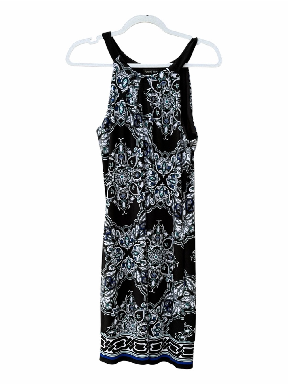 WHBM- Black & White Patterned Mini Summer Dress BlueAccentsPeek a boo Chest hole